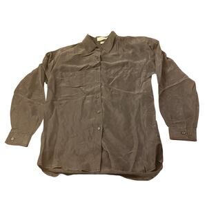 Womens Vintage Naked Silk 100% Silk Button Up Size Medium